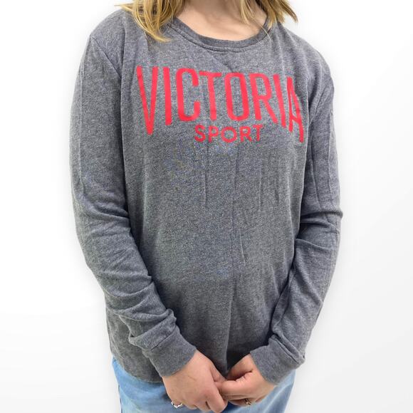 VICTORIA’S SECRET Victoria Sport Gray Long Sleeve Shirt - Picture 1 of 6